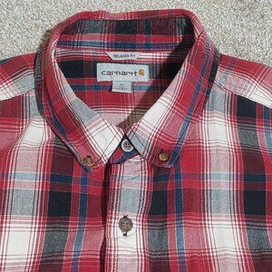 Carhartt Relaxed fit Long sleeve Plaid Flannel shirt size XLT